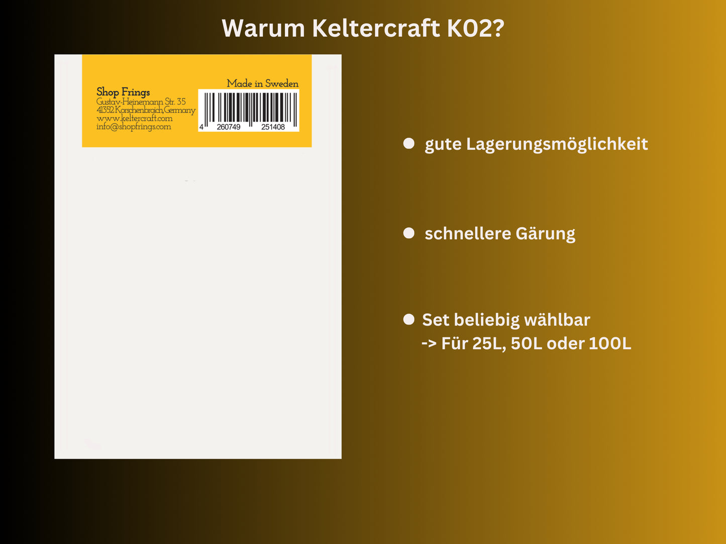 Keltercraft K02 Met Hefe [10g: Für 25L Honigwein] Trockenhefe Weinhefe Reinzuchthefe