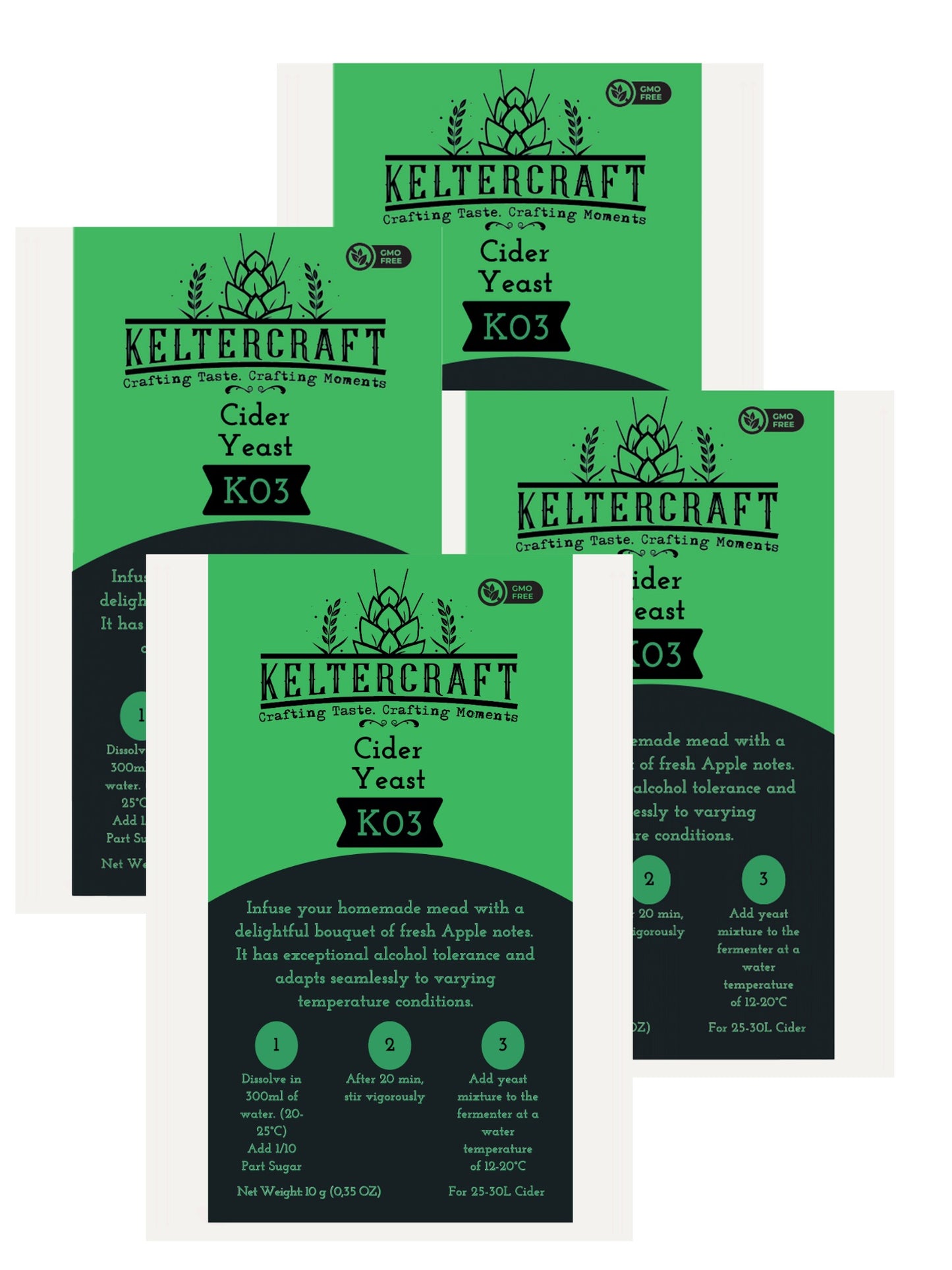 Keltercraft K03 Cider Hefe [10g: Für 25L Apfelwein] Trockenhefe Weinhefe Reinzuchthefe