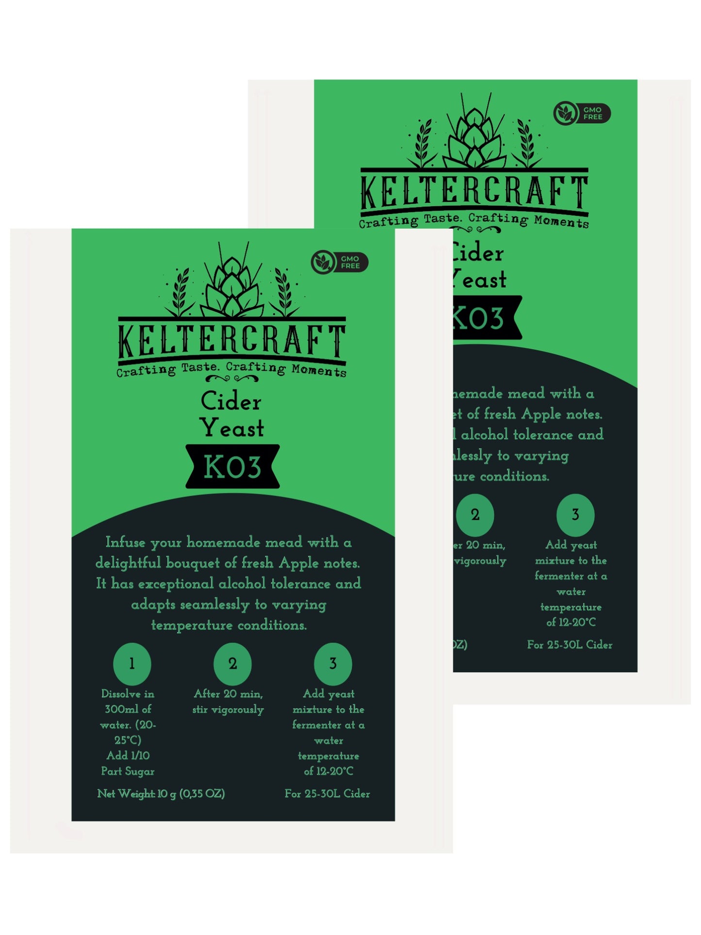 Keltercraft K03 Cider Hefe [10g: Für 25L Apfelwein] Trockenhefe Weinhefe Reinzuchthefe