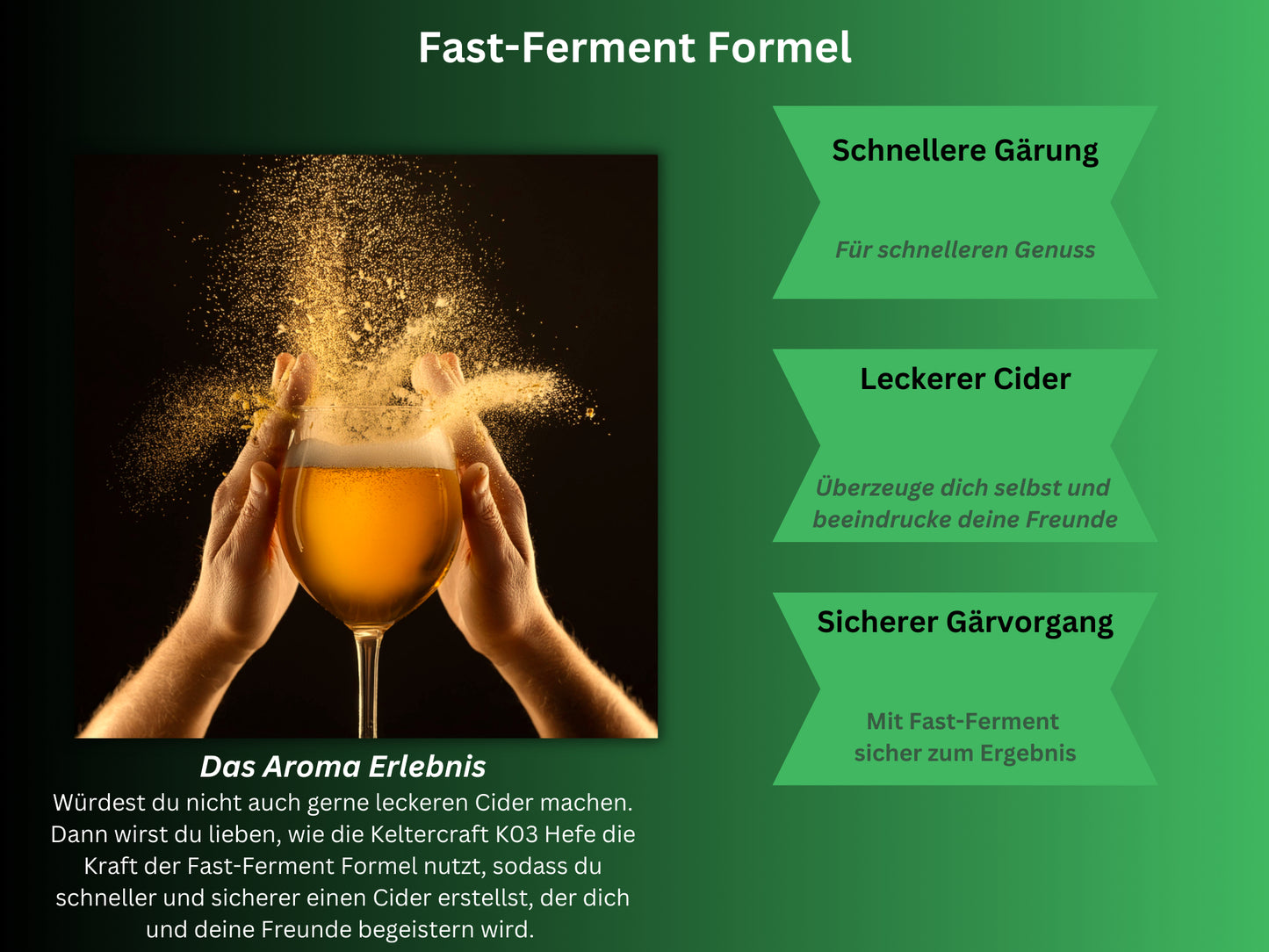 Keltercraft K03 Cider Hefe [10g: Für 25L Apfelwein] Trockenhefe Weinhefe Reinzuchthefe