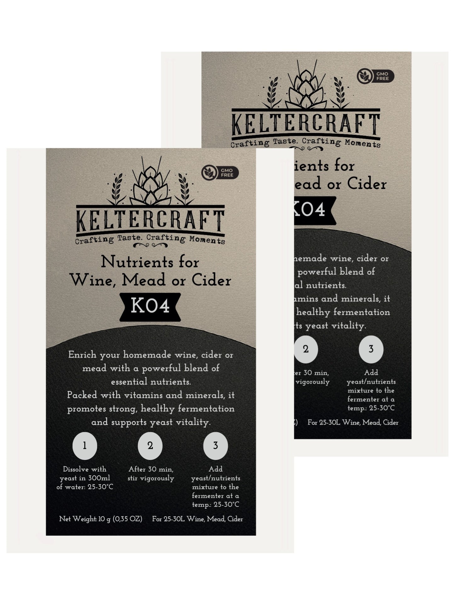 Keltercraft K04 Hefenährsalz [10g: Für 25L Wein/Met/Cider] Gärsalz Hefenahrung DAP mit Vitaminen Nährsalz für Gärung