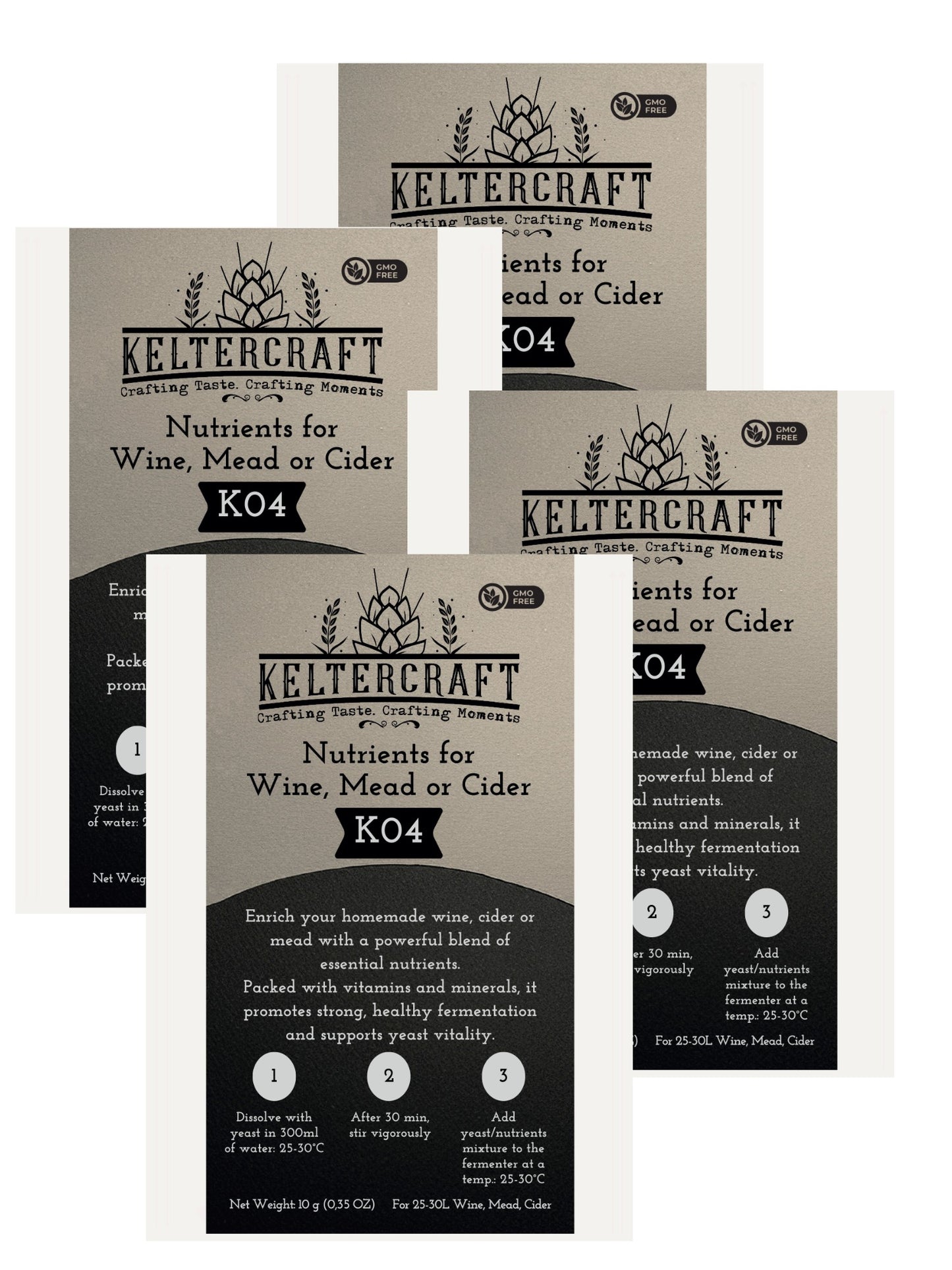 Keltercraft K04 Hefenährsalz [10g: Für 25L Wein/Met/Cider] Gärsalz Hefenahrung DAP mit Vitaminen Nährsalz für Gärung