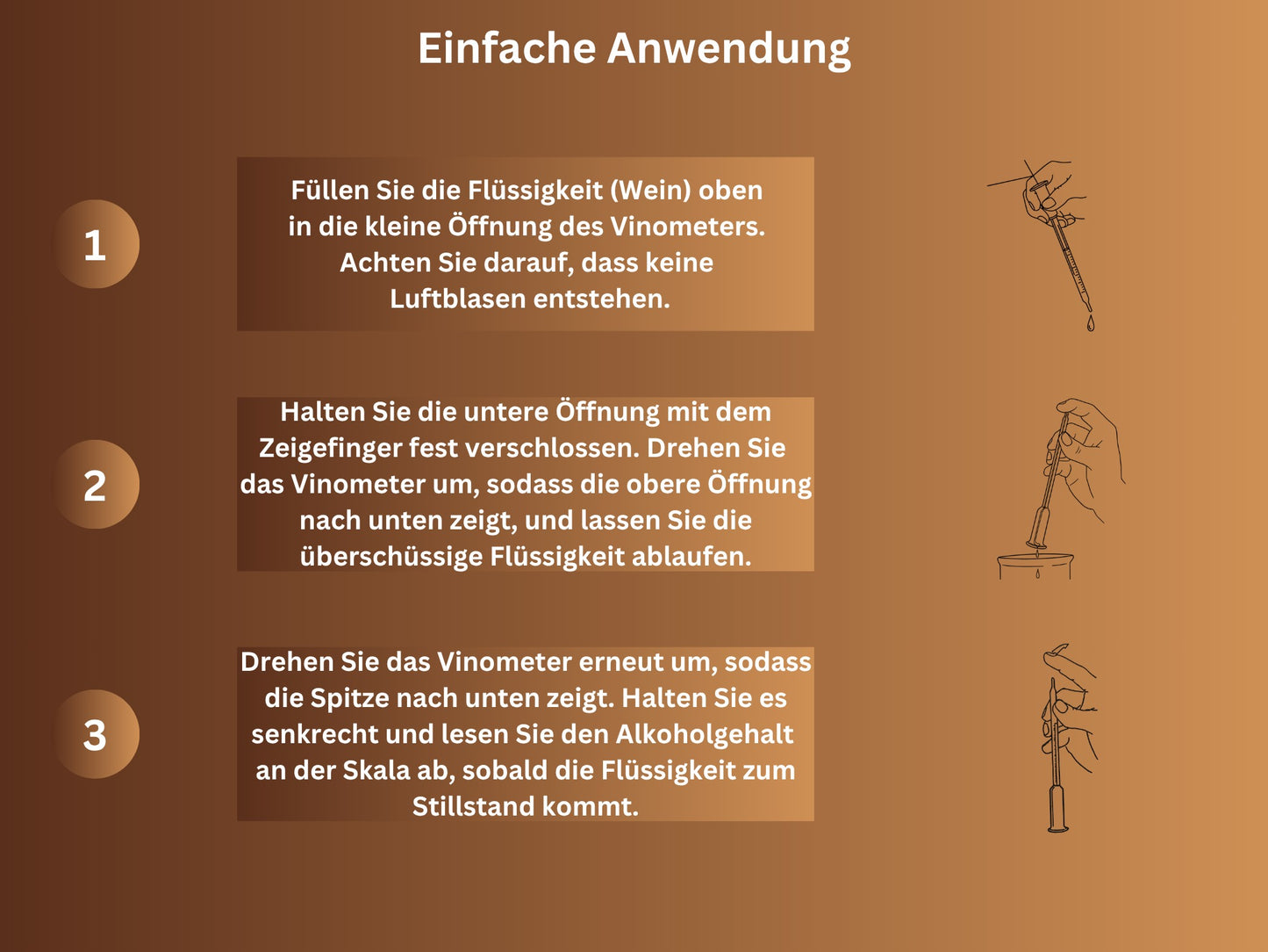 Keltercraft Vinometer 0–25% Vol Alkoholmeter – Präzises Messgerät für Wein, Obstwein, Fruchtwein – Für Hobby Winzer & DIY Getränke – inkl. Mikrofasertuch